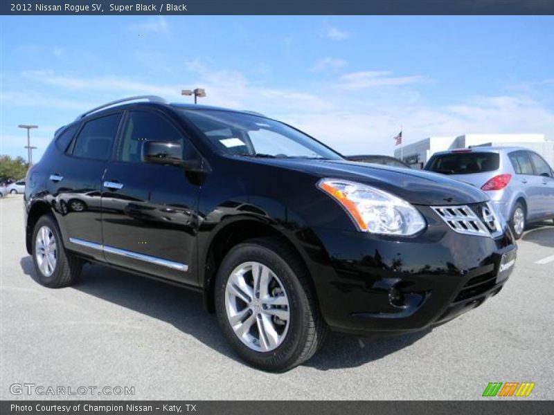 Super Black / Black 2012 Nissan Rogue SV