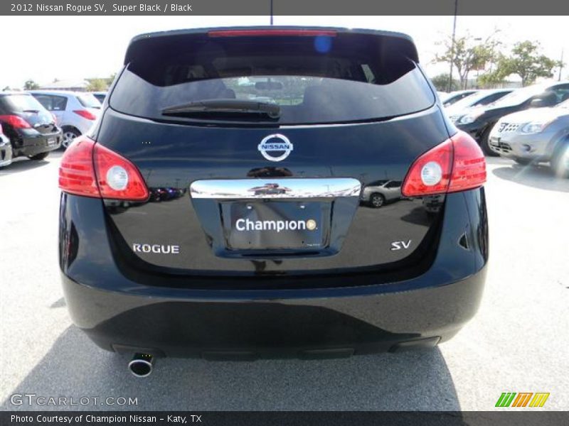 Super Black / Black 2012 Nissan Rogue SV