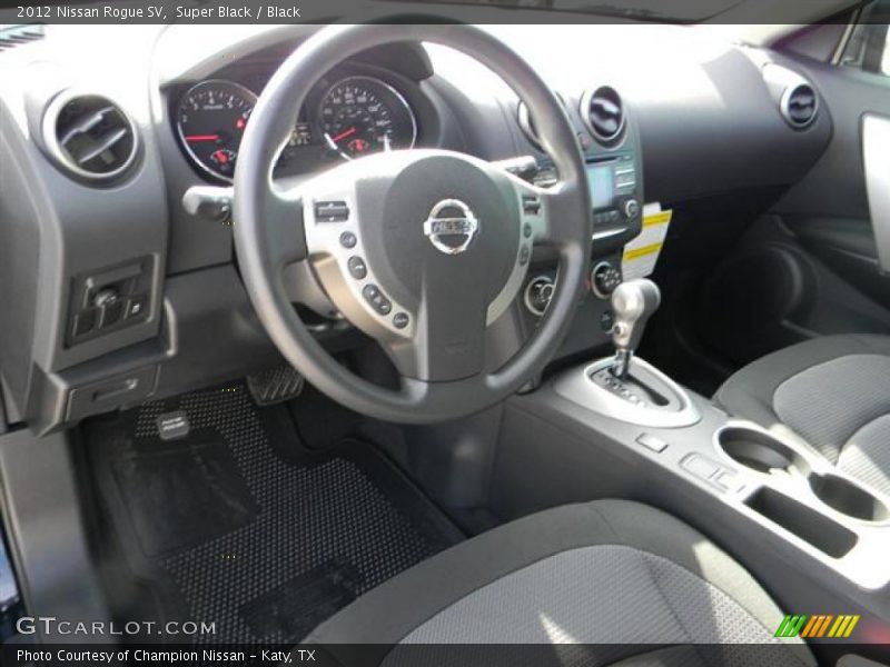 Super Black / Black 2012 Nissan Rogue SV