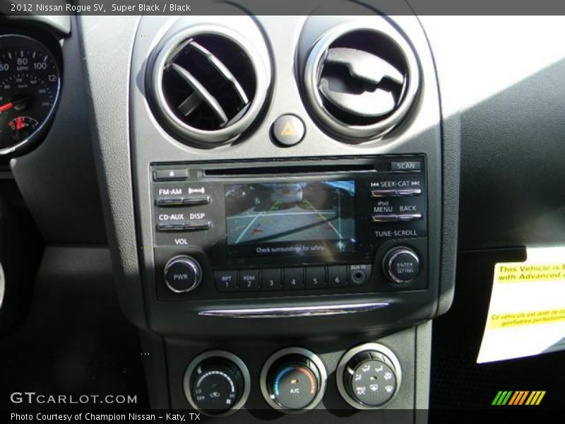 Super Black / Black 2012 Nissan Rogue SV