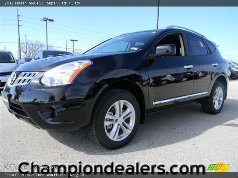 Super Black / Black 2012 Nissan Rogue SV