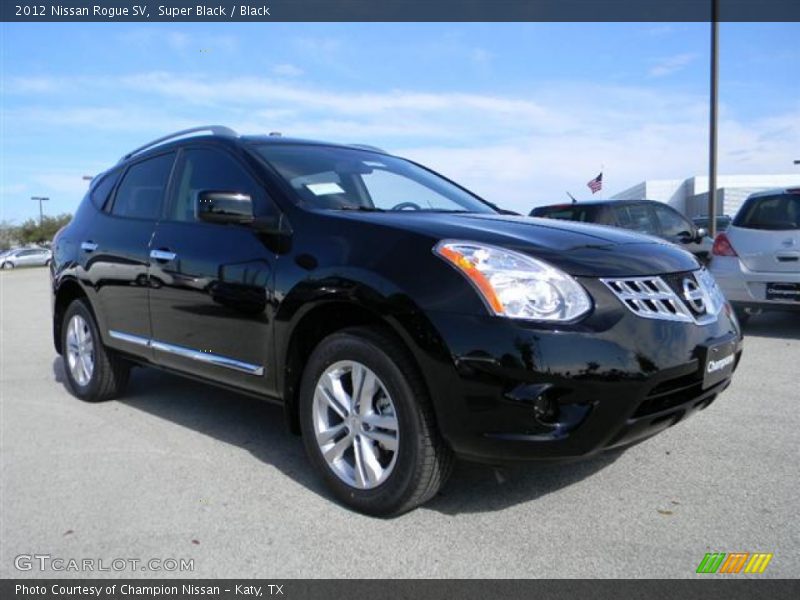 Super Black / Black 2012 Nissan Rogue SV