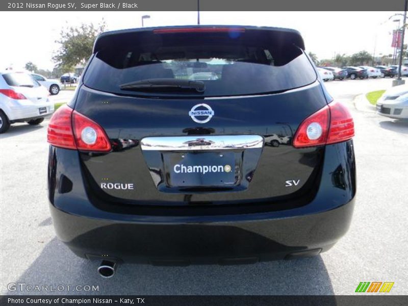 Super Black / Black 2012 Nissan Rogue SV