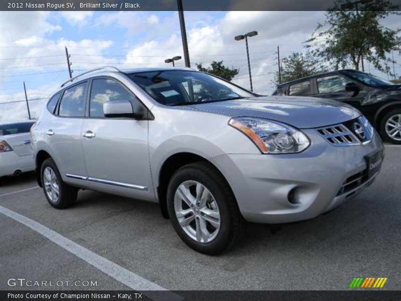 Brilliant Silver / Black 2012 Nissan Rogue SV