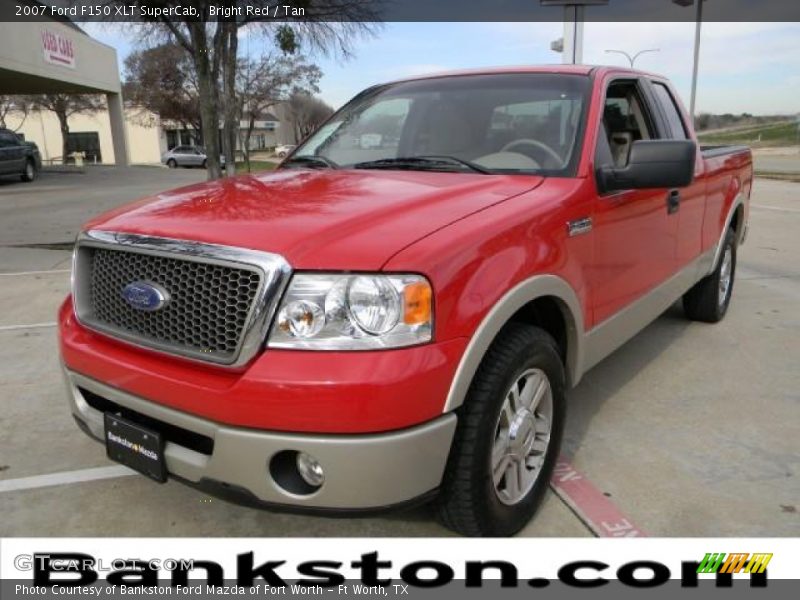 Bright Red / Tan 2007 Ford F150 XLT SuperCab