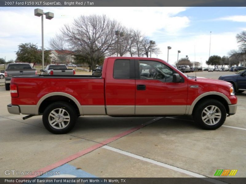 Bright Red / Tan 2007 Ford F150 XLT SuperCab