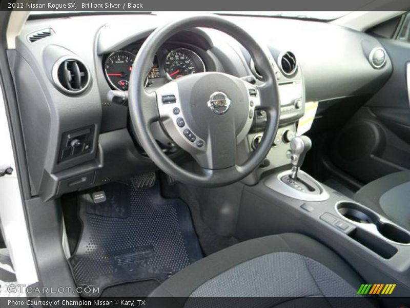Brilliant Silver / Black 2012 Nissan Rogue SV