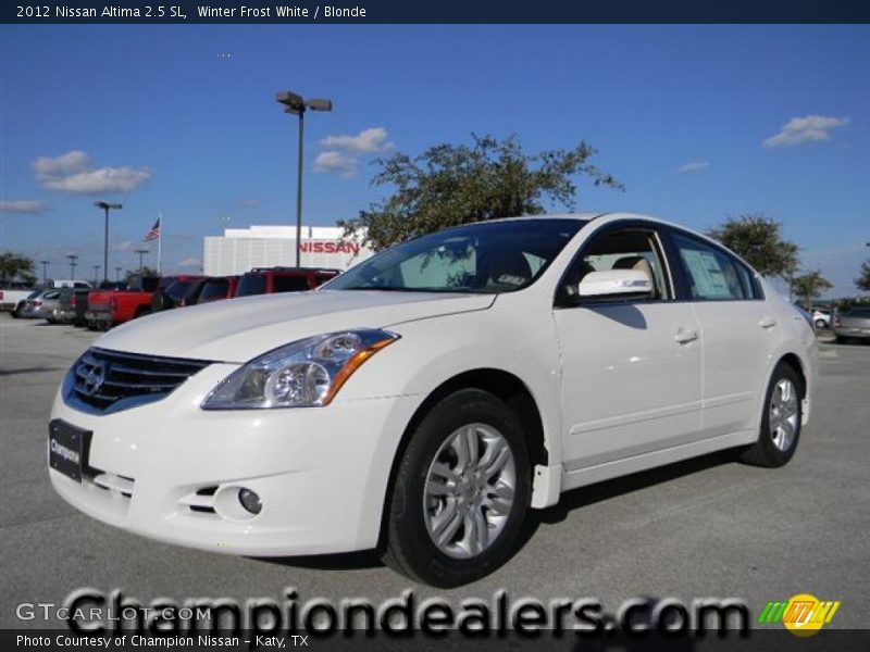 Winter Frost White / Blonde 2012 Nissan Altima 2.5 SL