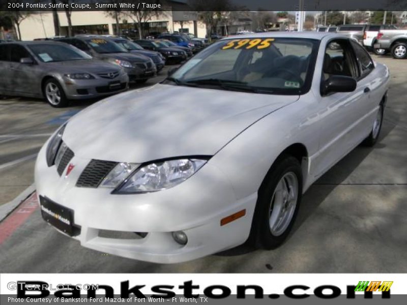 Summit White / Taupe 2004 Pontiac Sunfire Coupe