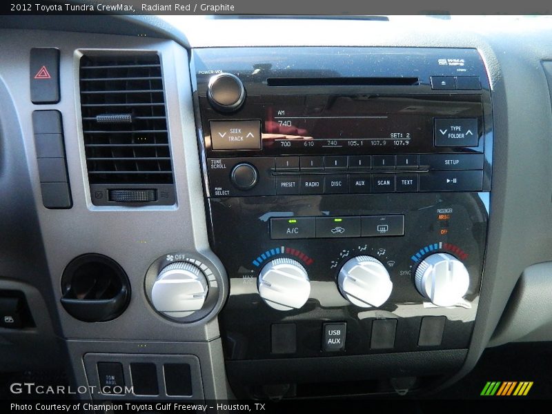 Radiant Red / Graphite 2012 Toyota Tundra CrewMax