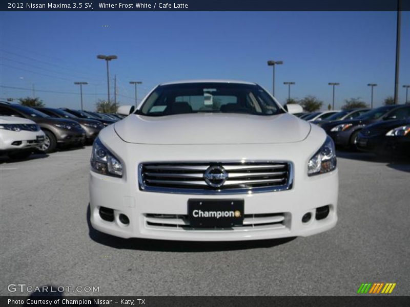 Winter Frost White / Cafe Latte 2012 Nissan Maxima 3.5 SV
