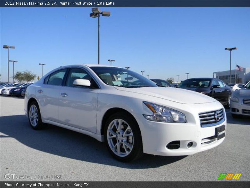 Winter Frost White / Cafe Latte 2012 Nissan Maxima 3.5 SV