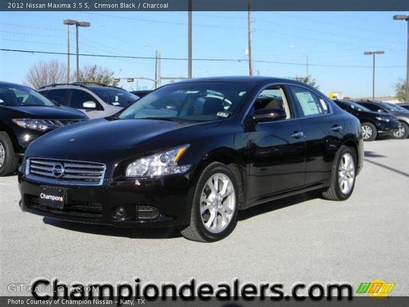 Crimson Black / Charcoal 2012 Nissan Maxima 3.5 S