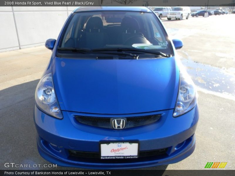 Vivid Blue Pearl / Black/Grey 2008 Honda Fit Sport