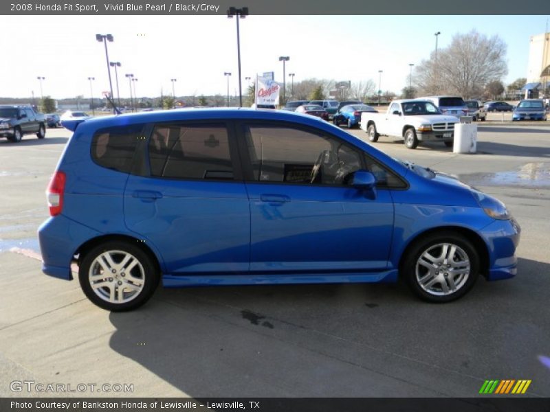 Vivid Blue Pearl / Black/Grey 2008 Honda Fit Sport