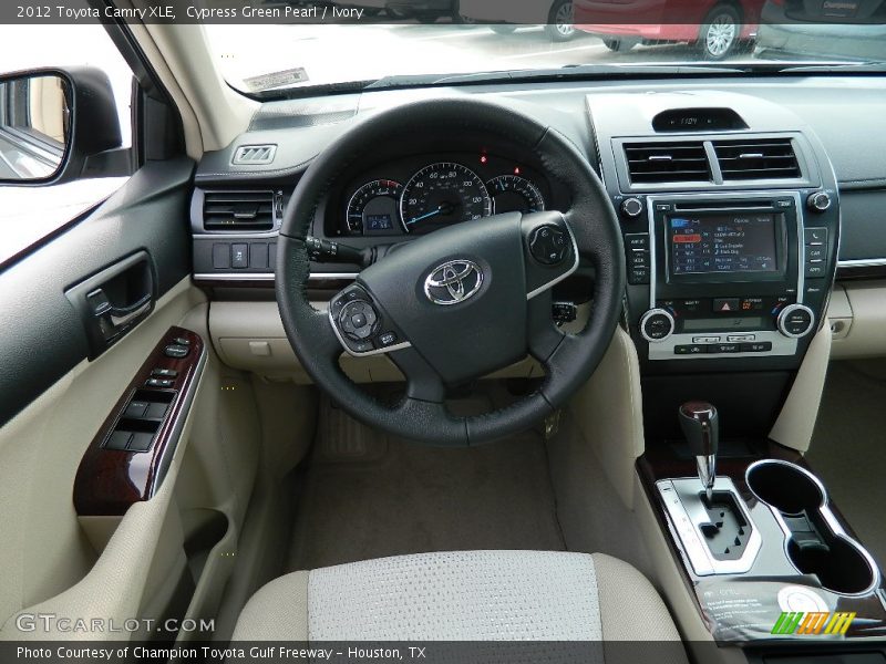 Cypress Green Pearl / Ivory 2012 Toyota Camry XLE