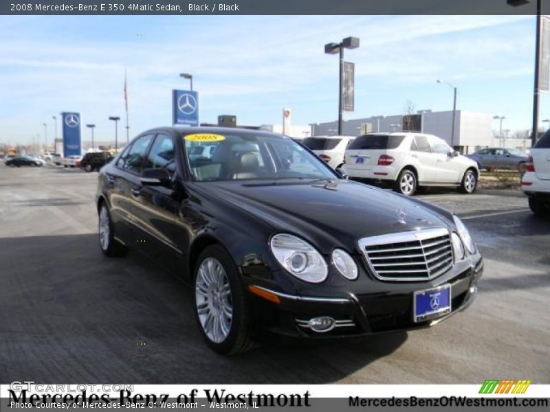 Black / Black 2008 Mercedes-Benz E 350 4Matic Sedan