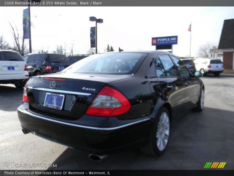 Black / Black 2008 Mercedes-Benz E 350 4Matic Sedan