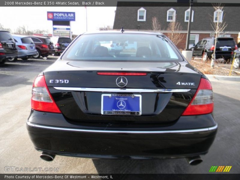 Black / Black 2008 Mercedes-Benz E 350 4Matic Sedan