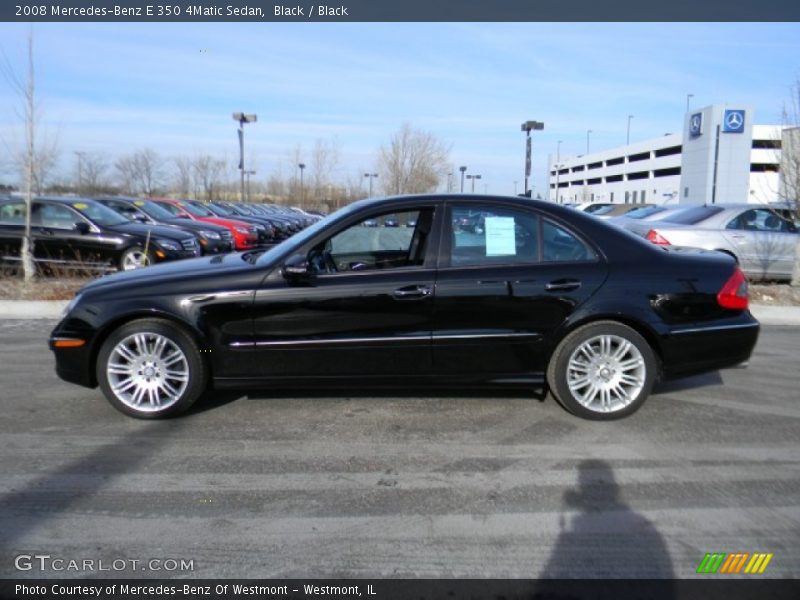 Black / Black 2008 Mercedes-Benz E 350 4Matic Sedan