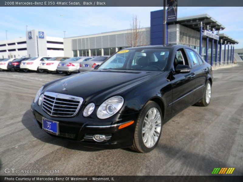 Black / Black 2008 Mercedes-Benz E 350 4Matic Sedan