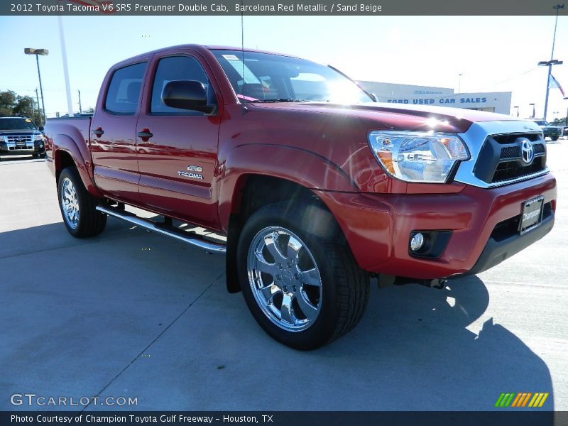 Barcelona Red Metallic / Sand Beige 2012 Toyota Tacoma V6 SR5 Prerunner Double Cab