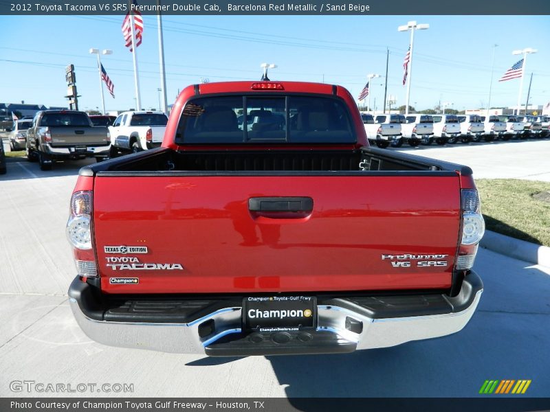 Barcelona Red Metallic / Sand Beige 2012 Toyota Tacoma V6 SR5 Prerunner Double Cab