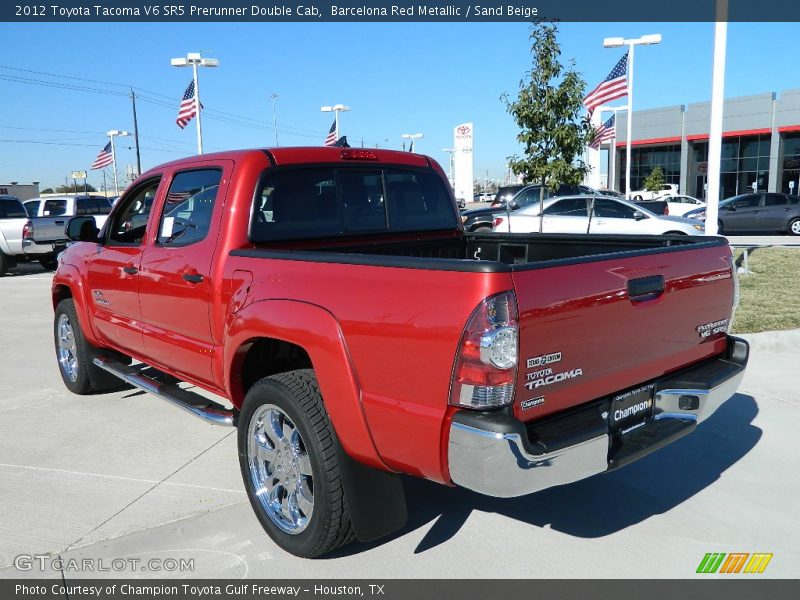 Barcelona Red Metallic / Sand Beige 2012 Toyota Tacoma V6 SR5 Prerunner Double Cab
