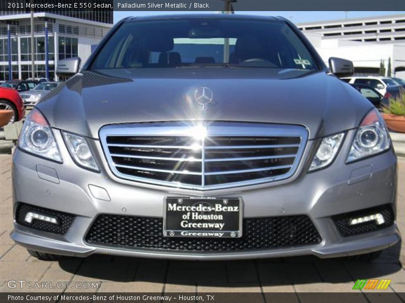 Palladium Silver Metallic / Black 2011 Mercedes-Benz E 550 Sedan