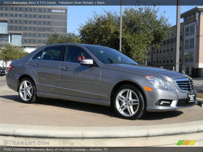 Palladium Silver Metallic / Black 2011 Mercedes-Benz E 550 Sedan
