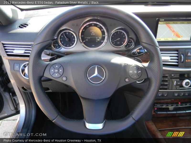 Palladium Silver Metallic / Black 2011 Mercedes-Benz E 550 Sedan