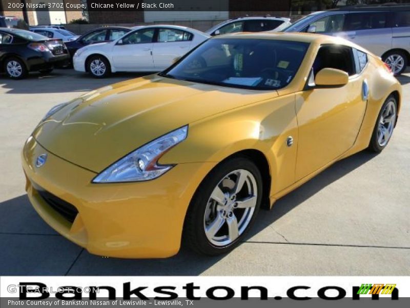 Chicane Yellow / Black Cloth 2009 Nissan 370Z Coupe