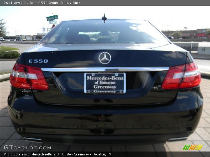 Black / Black 2011 Mercedes-Benz E 550 Sedan