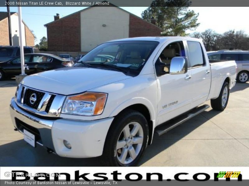 Blizzard White / Almond 2008 Nissan Titan LE Crew Cab