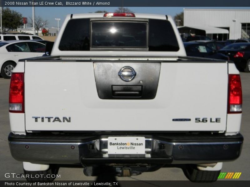 Blizzard White / Almond 2008 Nissan Titan LE Crew Cab