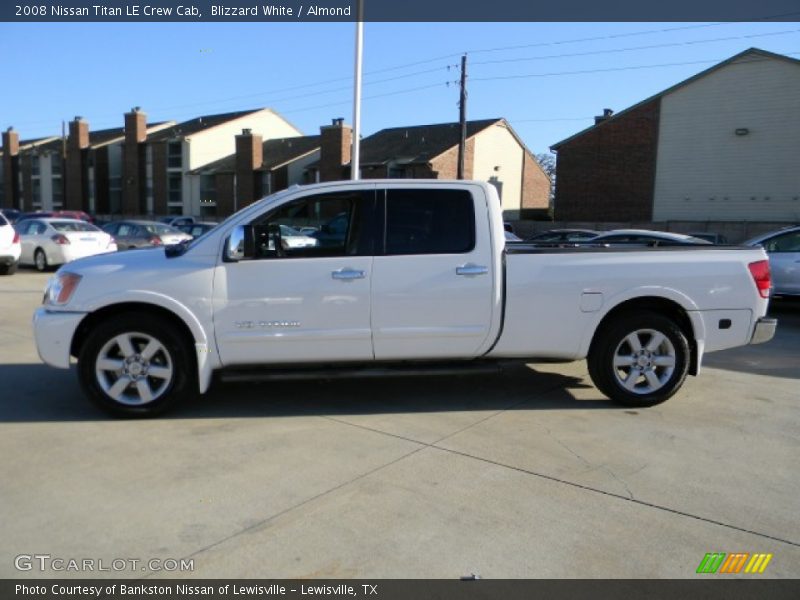 Blizzard White / Almond 2008 Nissan Titan LE Crew Cab