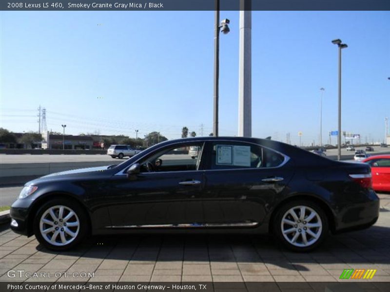 Smokey Granite Gray Mica / Black 2008 Lexus LS 460