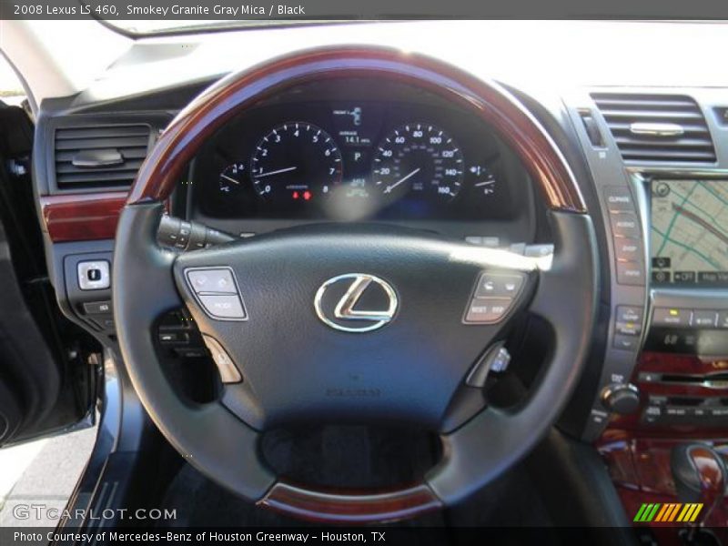 Smokey Granite Gray Mica / Black 2008 Lexus LS 460