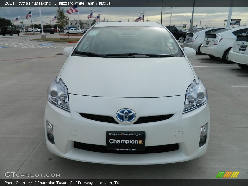 Blizzard White Pearl / Bisque 2011 Toyota Prius Hybrid III