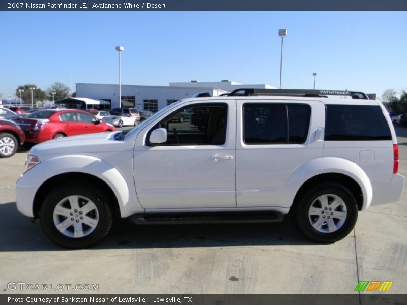 Avalanche White / Desert 2007 Nissan Pathfinder LE