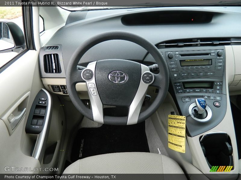 Blizzard White Pearl / Bisque 2011 Toyota Prius Hybrid III