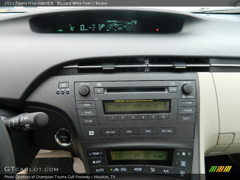Blizzard White Pearl / Bisque 2011 Toyota Prius Hybrid III