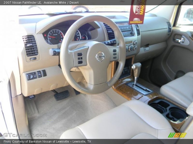 Avalanche White / Desert 2007 Nissan Pathfinder LE