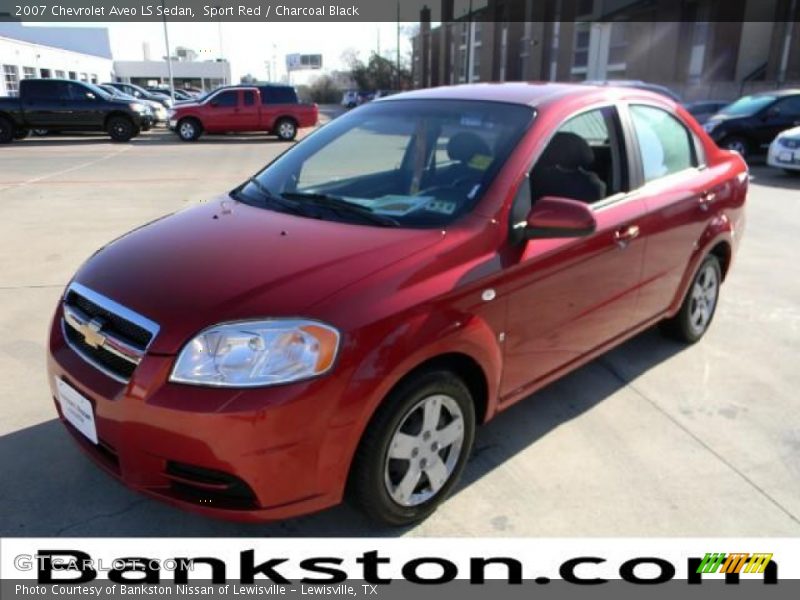 Sport Red / Charcoal Black 2007 Chevrolet Aveo LS Sedan