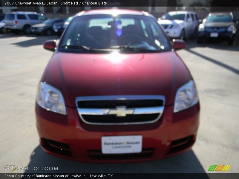 Sport Red / Charcoal Black 2007 Chevrolet Aveo LS Sedan