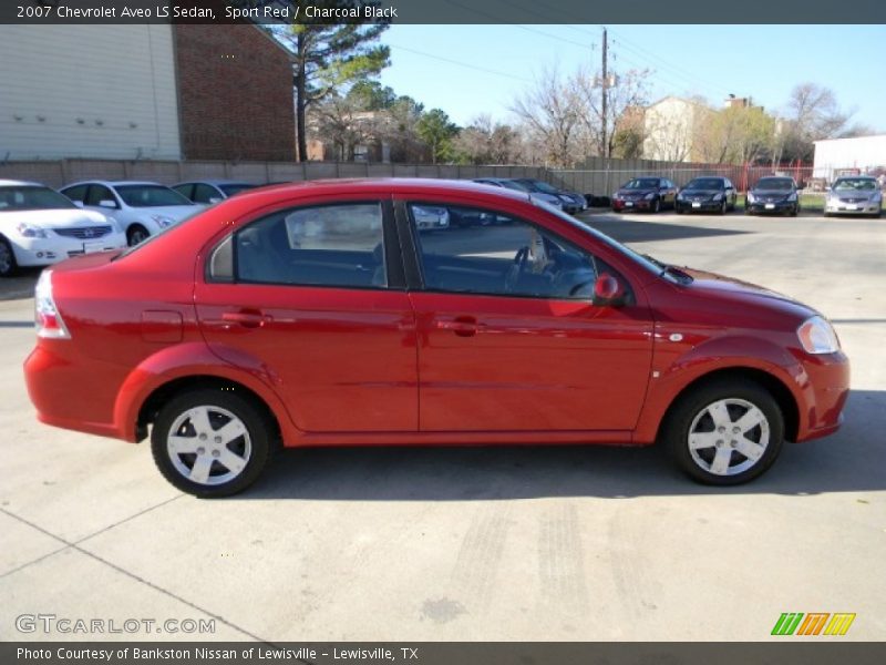 Sport Red / Charcoal Black 2007 Chevrolet Aveo LS Sedan