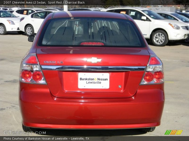 Sport Red / Charcoal Black 2007 Chevrolet Aveo LS Sedan