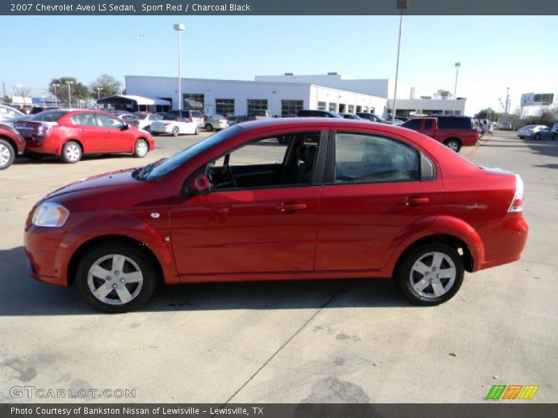 Sport Red / Charcoal Black 2007 Chevrolet Aveo LS Sedan
