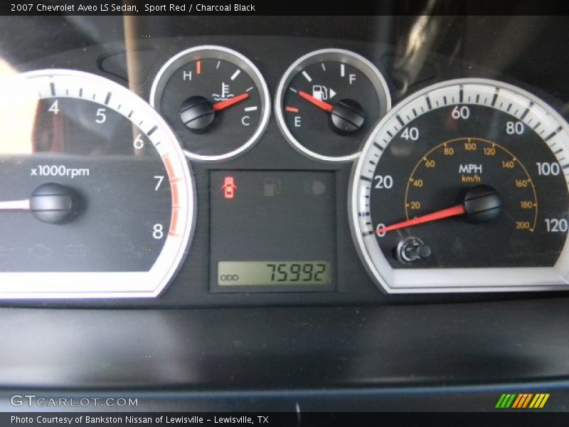 Sport Red / Charcoal Black 2007 Chevrolet Aveo LS Sedan