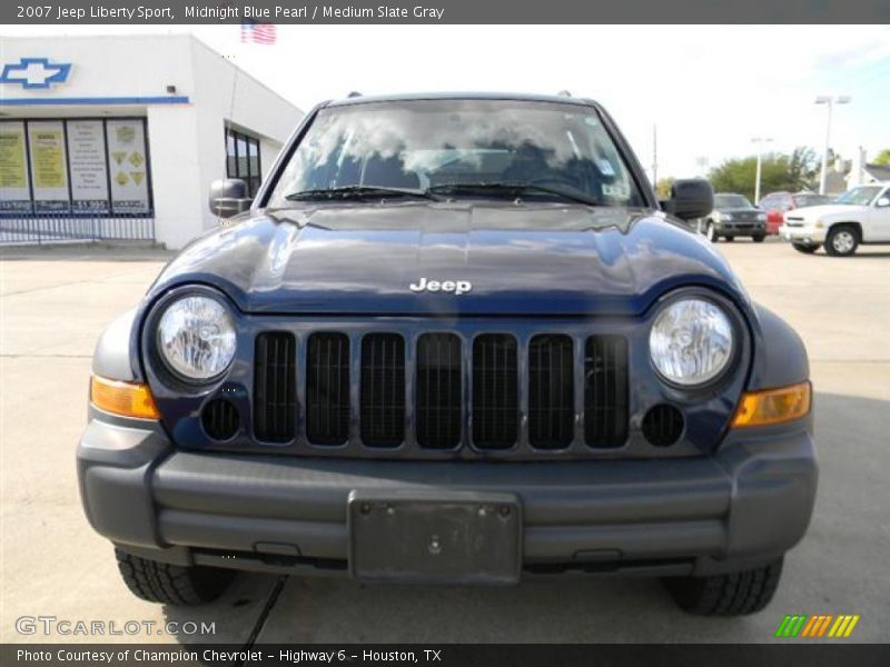 Midnight Blue Pearl / Medium Slate Gray 2007 Jeep Liberty Sport